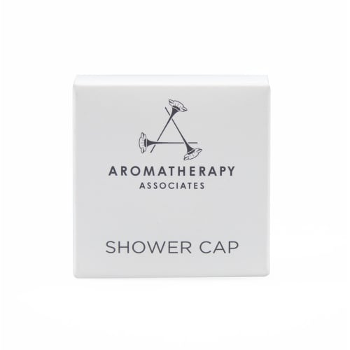 JW Marriott Shower Cap in a carton